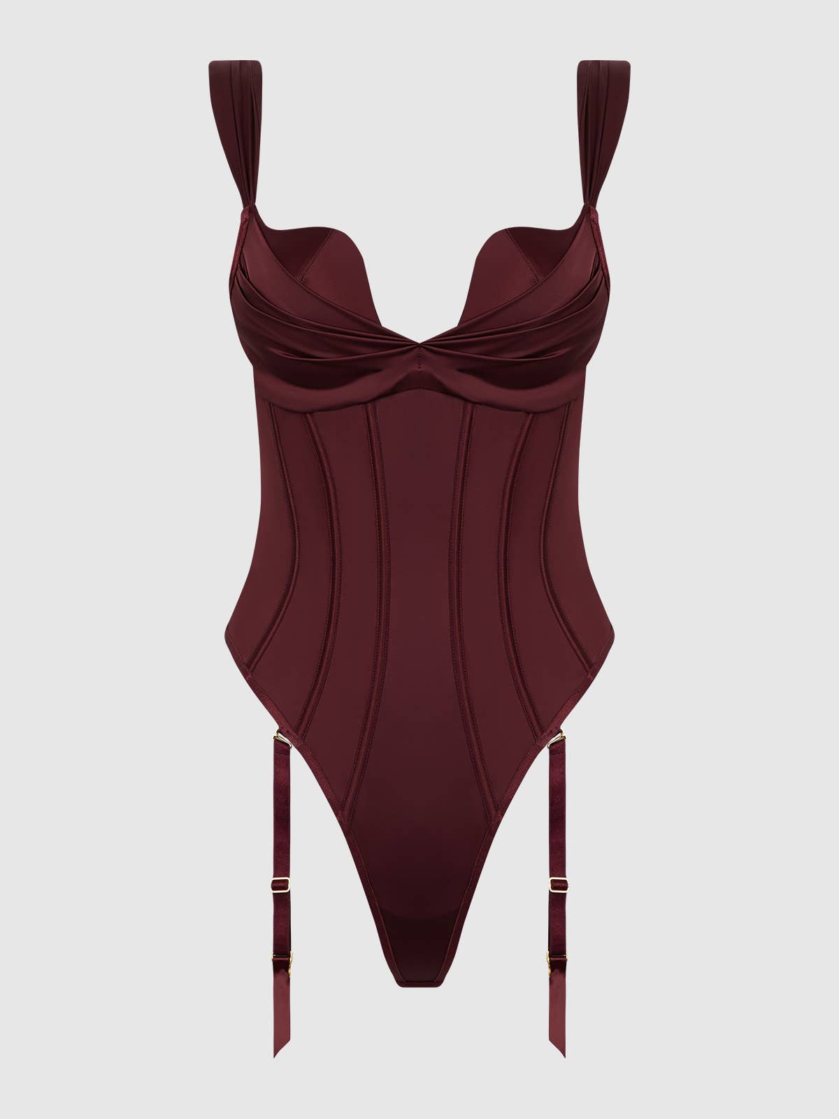 BRIGETA SATIN DRAPED CORSET