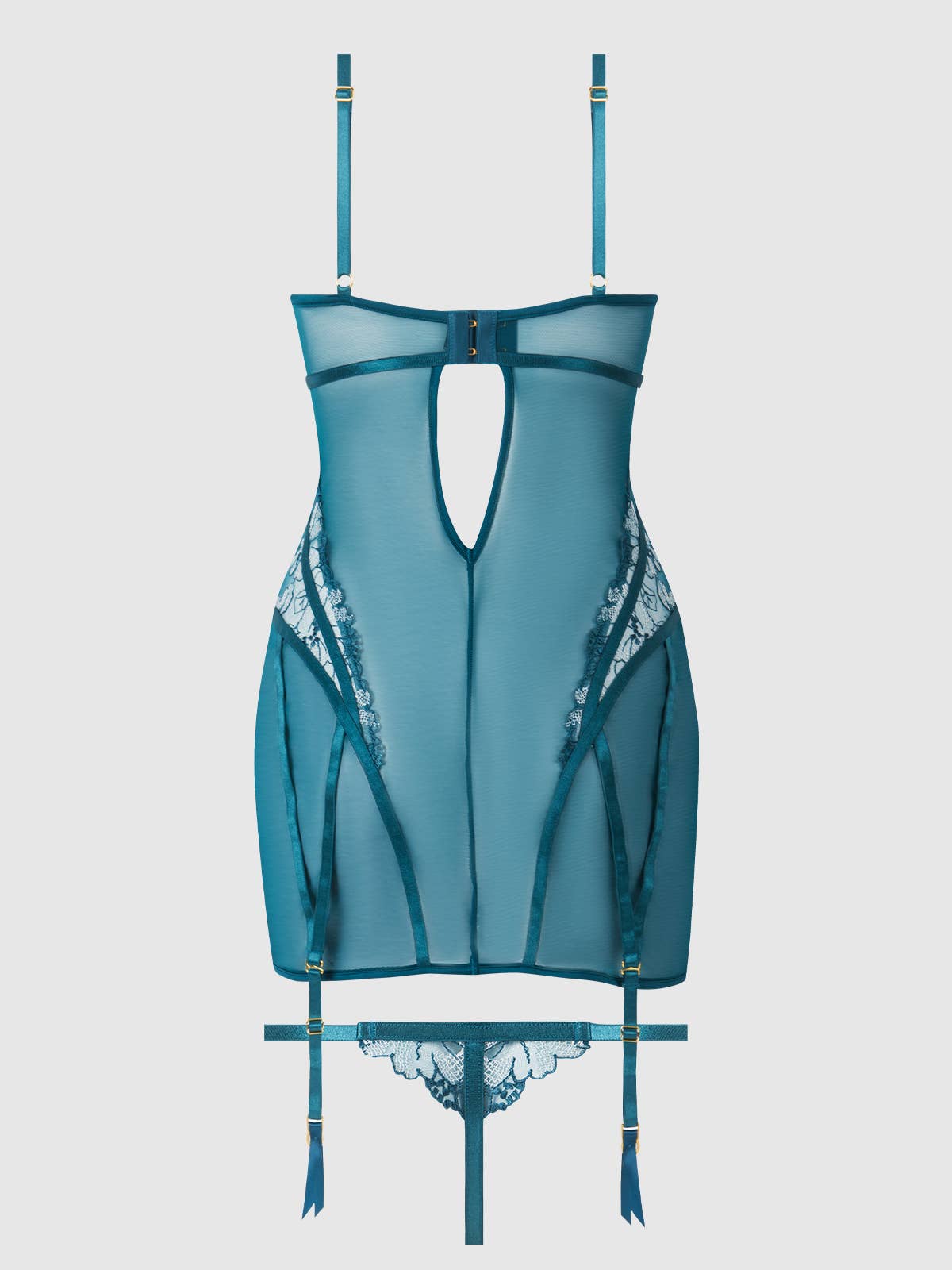 NOVA LACE CHEMISE & THONG SET